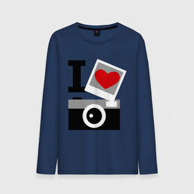Мужской лонгслив хлопок с принтом Я люблю фото в Ухте, 100% хлопок |  | i love photo | для фотографов | фотоаппарат | фотографам | я люблю фото