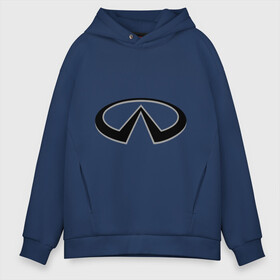 Мужское худи Oversize хлопок с принтом Значок Infiniti в Ухте, френч-терри — 70% хлопок, 30% полиэстер. Мягкий теплый начес внутри —100% хлопок | боковые карманы, эластичные манжеты и нижняя кромка, капюшон на магнитной кнопке | infiniti автомобиль | автомобиль инфинити | инфинити | логотип infiniti | логотип инфинити