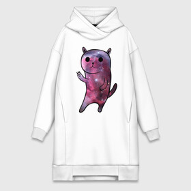 Платье-худи хлопок с принтом Galaxy cat в Ухте,  |  | galaxy cat | интернет приколы | космическая кошка | космическая тема | космос | котенок | котик
