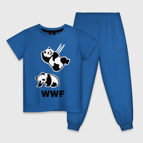 Детская пижама хлопок с принтом Панда WWF Wrestling Challenge в Ухте, 100% хлопок |  брюки и футболка прямого кроя, без карманов, на брюках мягкая резинка на поясе и по низу штанин
 | Тематика изображения на принте: панда