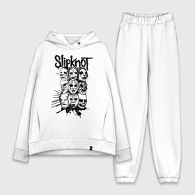 Женский костюм хлопок Oversize Slipknot black and white: в Ухте,  |  | media | metall | punk | rock | slipknot | метал | металл | нью метал | панк | панк рок | рок | слипкнот