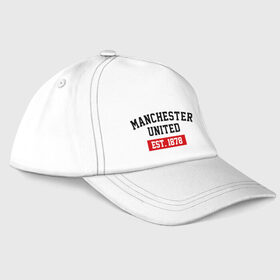 Бейсболка с принтом FC Manchester United Est. 1878 в Ухте, 100% хлопок | классический козырек, металлическая застежка-регулятор размера | fc manchester united | manchester united | манчестер юнайтед