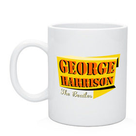Кружка George Harrison: в Ухте, керамика | объем — 330 мл, диаметр — 80 мм. Принт наносится на бока кружки, можно сделать два разных изображения | beatles | george harrison | the beatles | бителс | джерш харисон