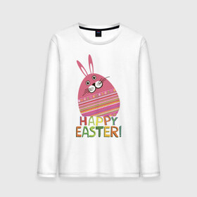 Мужской лонгслив хлопок с принтом Easter rabbit в Ухте, 100% хлопок |  | happy easter | кролик | пасха | пасхальное яйцо | пасхальный кролик | счастливой пасхи