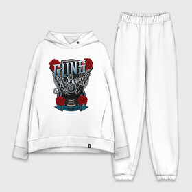 Женский костюм хлопок Oversize с принтом Guns n roses illustration в Ухте,  |  | guns and roses | rock | ганс н роуз | музыка | рок