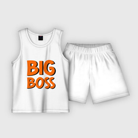 Детская пижама с шортами хлопок с принтом Big Boss в Ухте,  |  | big | big boss | boss | большой | большой босс | босс
