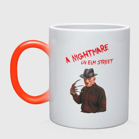 Кружка хамелеон с принтом A Nightmare on Elm street в Ухте, керамика | меняет цвет при нагревании, емкость 330 мл | freddy krueger | фреди крюгер