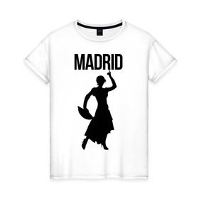 Женская футболка хлопок Madrid: в Ухте, 100% хлопок | прямой крой, круглый вырез горловины, длина до линии бедер, слегка спущенное плечо | madrid | города | девушка madrid | девушка мадрид | мадрид