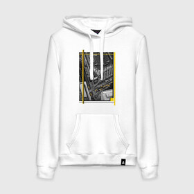 Женская толстовка хлопок Город жёлтых машин: в Ухте, френч-терри, мягкий теплый начес внутри (100% хлопок) | карман-кенгуру, эластичные манжеты и нижняя кромка, капюшон с подкладом и шнурком | urban style | вид на город | город | города | такси | урбан