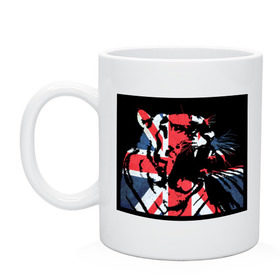 Кружка с принтом Британский тигр в Ухте, керамика | объем — 330 мл, диаметр — 80 мм. Принт наносится на бока кружки, можно сделать два разных изображения | 