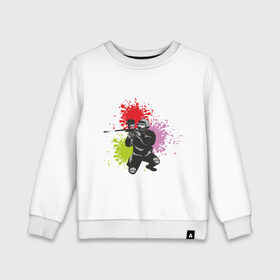 Детский свитшот хлопок Спорт-пейнтбол: в Ухте, 100% хлопок | круглый вырез горловины, эластичные манжеты, пояс и воротник |