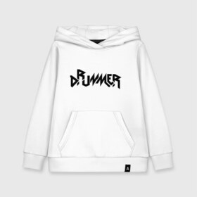 Детская толстовка хлопок с принтом Drummer в Ухте, 100% хлопок | Круглый горловой вырез, эластичные манжеты, пояс, капюшен | Тематика изображения на принте: rock | барабанщик | музыка | музыкант | рок группа | ударные
