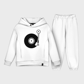 Детский костюм хлопок Oversize с принтом Vinyl Mix в Ухте,  |  | dj | vinyl | винил | ди джей | диджей