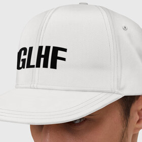 Кепка снепбек с прямым козырьком с принтом GLHF в Ухте, хлопок 100% |  | Тематика изображения на принте: games | glhf | good luck  have fun | league of legends | lol | лига легенд