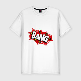 Мужская футболка премиум Bang: в Ухте, 92% хлопок, 8% лайкра | приталенный силуэт, круглый вырез ворота, длина до линии бедра, короткий рукав | взрыв | иллюстрация | комикс | прикольные картинки