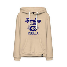 Мужская толстовка хлопок с принтом Sporting club в Ухте, френч-терри, мягкий теплый начес внутри (100% хлопок) | карман-кенгуру, эластичные манжеты и нижняя кромка, капюшон с подкладом и шнурком | Тематика изображения на принте: 88