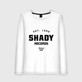Женский лонгслив хлопок с принтом Shady records в Ухте, 100% хлопок |  | хип хоп
