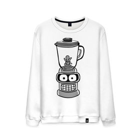 Мужской свитшот хлопок с принтом Blender в Ухте, 100% хлопок |  | futurama | бендер | мультик | мультфильм | робот | футурама