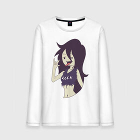 Мужской лонгслив хлопок с принтом Марселин в Ухте, 100% хлопок |  | adventure time | marceline | rock | вампир | время приключений | марселин | рок