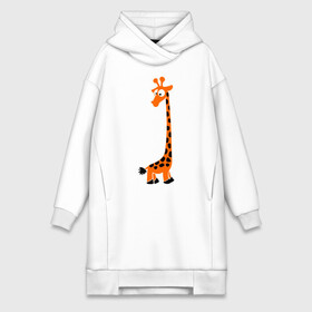 Платье-худи хлопок с принтом Жирафик в Ухте,  |  | жираф | жирафик | клевый | милый