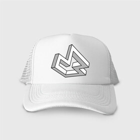 Кепка тракер с сеткой с принтом Оптическая иллюзия в Ухте, трикотажное полотно; задняя часть — сетка | длинный козырек, универсальный размер, пластиковая застежка | optical illusion | оптическая иллюзия | оптический обман