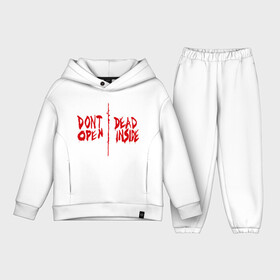 Детский костюм хлопок Oversize с принтом Dont open   dead inside в Ухте,  |  | dont open   dead inside | walking dead | живые мертвецы | кино | сериал | сериалы | телевидение | телесериал | трупы | ходячие мертвецы | череп