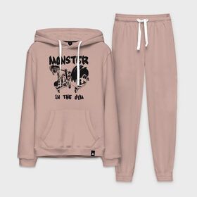 Мужской костюм хлопок с толстовкой с принтом Monster in the gym в Ухте,  |  | Тематика изображения на принте: monster in the gym | силовой спорт | спорт