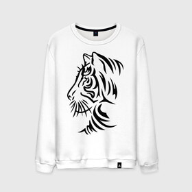 Мужской свитшот хлопок с принтом Тигр тату в Ухте, 100% хлопок |  | Тематика изображения на принте: татуировки
