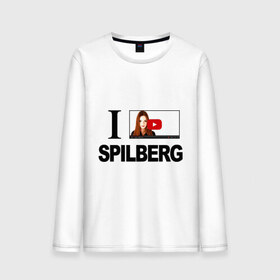 Мужской лонгслив хлопок с принтом Саша Спилберг в Ухте, 100% хлопок |  | i love spilberg | sasha spilberg | видеоблоггер | люблю спилберг | саша спилберг