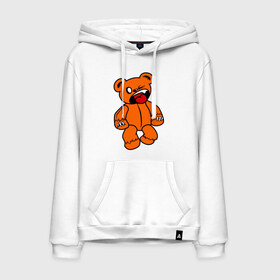 Мужская толстовка хлопок с принтом angry bear в Ухте, френч-терри, мягкий теплый начес внутри (100% хлопок) | карман-кенгуру, эластичные манжеты и нижняя кромка, капюшон с подкладом и шнурком | Тематика изображения на принте: животные angry bear | медведь | миша | сердитый мишка