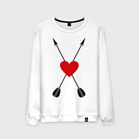 Мужской свитшот хлопок с принтом Сердце и стрелы в Ухте, 100% хлопок |  | Тематика изображения на принте: 