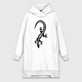 Платье-худи хлопок с принтом Ящерка в Ухте,  |  | парные | сердце | ящерица | ящерка