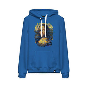 Женская толстовка хлопок с принтом Mona Lisa в Ухте, френч-терри, мягкий теплый начес внутри (100% хлопок) | карман-кенгуру, эластичные манжеты и нижняя кромка, капюшон с подкладом и шнурком | mona lisa | леонардо да винчи | мозаика | мона лиза | фреска