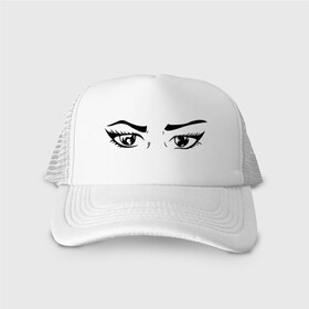 Кепка тракер с сеткой с принтом Хищница в Ухте, трикотажное полотно; задняя часть — сетка | длинный козырек, универсальный размер, пластиковая застежка | 