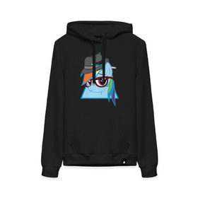 Женская толстовка хлопок с принтом Rainbow Dash hipster в Ухте, френч-терри, мягкий теплый начес внутри (100% хлопок) | карман-кенгуру, эластичные манжеты и нижняя кромка, капюшон с подкладом и шнурком | Тематика изображения на принте: hipster | my little pony | rainbow dash | swag | дружба   это чудо | мультфильм | пони | поняши | поняшки | радуга дэш | сваг | свэг