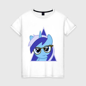 Женская футболка хлопок с принтом Trixie hipster в Ухте, 100% хлопок | прямой крой, круглый вырез горловины, длина до линии бедер, слегка спущенное плечо | hipster | my little pony | swag | trixie | дружба   это чудо | мультфильм | пони | поняши | поняшки | сваг | свэг | трикси