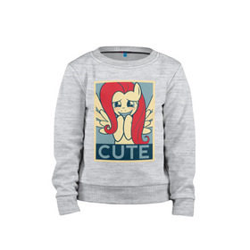 Детский свитшот хлопок с принтом Fluttershy cute в Ухте, 100% хлопок | круглый вырез горловины, эластичные манжеты, пояс и воротник | fluttershy | my little pony | swag | дружба   это чудо | мультфильм | пони | поняши | поняшки | сваг | свэг | флаттершай
