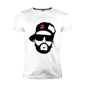 Мужская футболка премиум с принтом L`one Swag Rap в Ухте, 92% хлопок, 8% лайкра | приталенный силуэт, круглый вырез ворота, длина до линии бедра, короткий рукав | lone swag rap | rap | кепка | музыка | реп | русский рэп