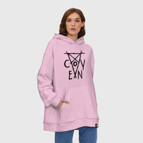 Худи SuperOversize хлопок с принтом Coven в Ухте, 70% хлопок, 30% полиэстер, мягкий начес внутри | карман-кенгуру, эластичная резинка на манжетах и по нижней кромке, двухслойный капюшон
 | Тематика изображения на принте: american horror story | coven | voodoo | американская история ужасов | ведьма | ведьмы | вуду | колдовство | колдуньи | колдунья | магия | пентограмма | триллер | ужасы | худу