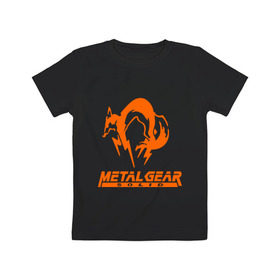 Детская футболка хлопок с принтом Metal Gear Solid Fox в Ухте, 100% хлопок | круглый вырез горловины, полуприлегающий силуэт, длина до линии бедер | лиса