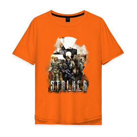 Мужская футболка хлопок Oversize с принтом S.T.A.L.K.E.R. Legends в Ухте, 100% хлопок | свободный крой, круглый ворот, “спинка” длиннее передней части | legend | stalker | зона | игра | легенда | сталкер