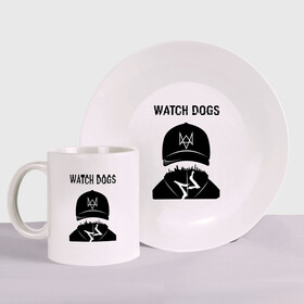 Набор: тарелка + кружка с принтом You will be Hacker в Ухте, керамика | Кружка: объем — 330 мл, диаметр — 80 мм. Принт наносится на бока кружки, можно сделать два разных изображения. 
Тарелка: диаметр - 210 мм, диаметр для нанесения принта - 120 мм. | hacker | watch dogs | will | you