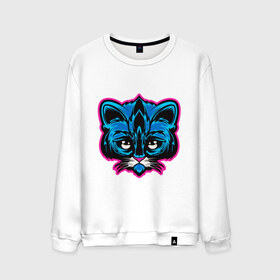 Мужской свитшот хлопок с принтом Кот в Ухте, 100% хлопок |  | art | kat | swag | арт | кот | свэг