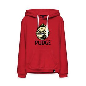 Мужская толстовка хлопок с принтом Pudge Пудж в Ухте, френч-терри, мягкий теплый начес внутри (100% хлопок) | карман-кенгуру, эластичные манжеты и нижняя кромка, капюшон с подкладом и шнурком | Тематика изображения на принте: dota | pudge | дота | пудж