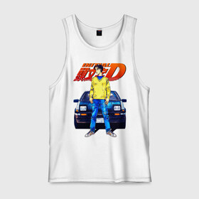 Мужская майка хлопок с принтом Такуми & АЕ86 в Ухте, 100% хлопок |  | 86 | anime | corolla | d | dream | initial | jdm | levin | toyota | trueno | ае86 | аниме | анимэ | инициал | инишиал | левин | манга | такуми | тойота | хачироку