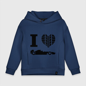 Детское худи Oversize хлопок с принтом Формула 1 в Ухте, френч-терри — 70% хлопок, 30% полиэстер. Мягкий теплый начес внутри —100% хлопок | боковые карманы, эластичные манжеты и нижняя кромка, капюшон на магнитной кнопке | машина | сердце | формула
