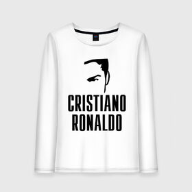 Женский лонгслив хлопок с принтом Cristiano Ronaldo 7 в Ухте, 100% хлопок |  | cristiano ronaldo | мяч | спорт | футбол