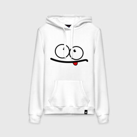 Женская толстовка хлопок с принтом Смешная рожица в Ухте, френч-терри, мягкий теплый начес внутри (100% хлопок) | карман-кенгуру, эластичные манжеты и нижняя кромка, капюшон с подкладом и шнурком | 