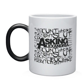 Кружка хамелеон с принтом Asking Alexandria в Ухте, керамика | меняет цвет при нагревании, емкость 330 мл | alexandria | asking