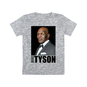Детская футболка хлопок с принтом Mike Tyson в Ухте, 100% хлопок | круглый вырез горловины, полуприлегающий силуэт, длина до линии бедер | майк тайсон